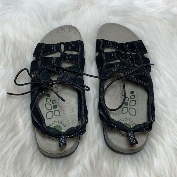 Earth Origins Sassy Black Suede Sandals Sz… - Picture 3 of 6